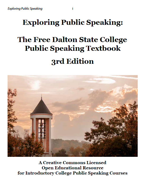 Textbook cover: Exploring Public Speaking